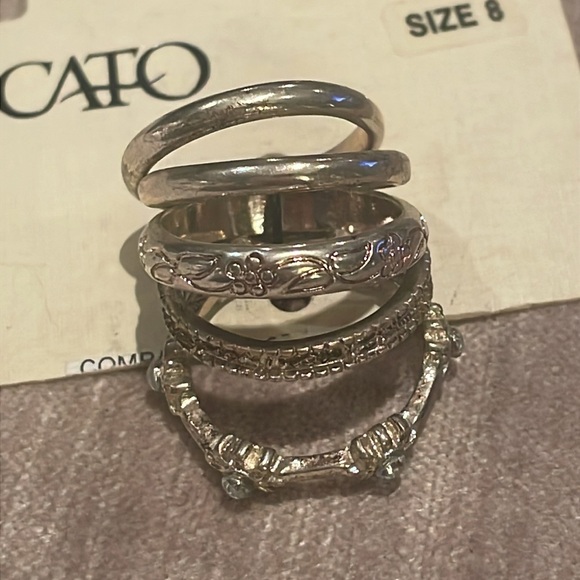 Cato 5 Stackable Rings Size 8 - Picture 2 of 5